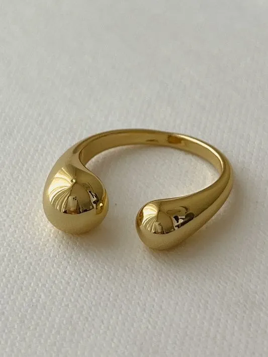Gold Finish Adjustable Ring
